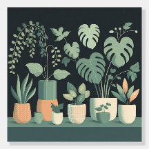Plantes en pot vertes de Noël