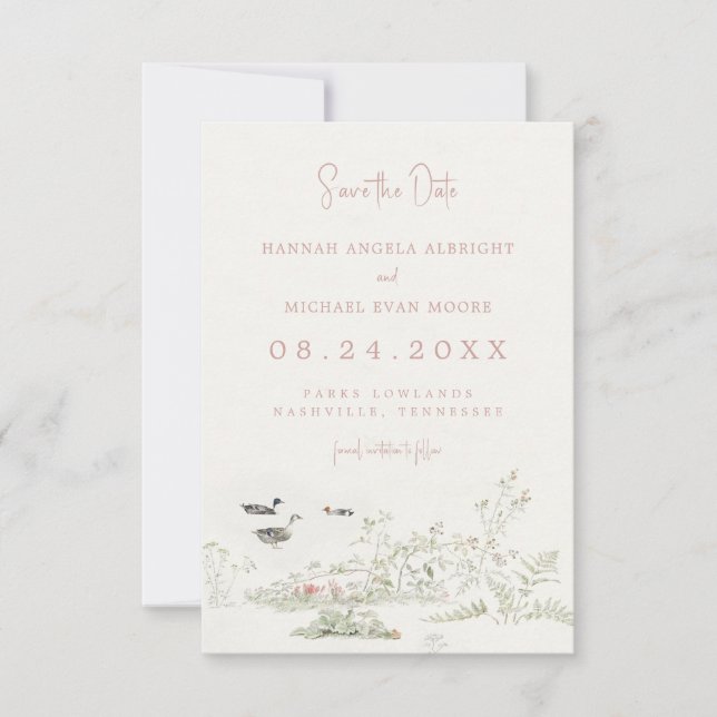 Plantes et canards Save the Date (Devant)