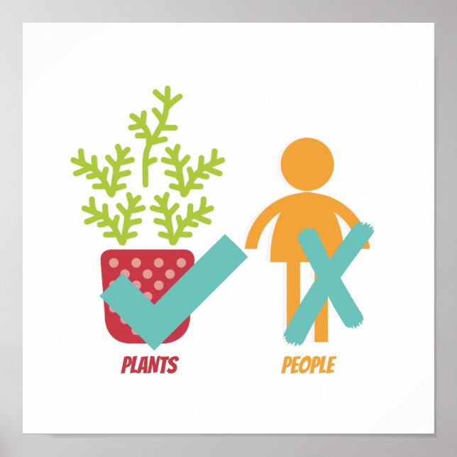 Plantes Oui Personnes Non Poster (Devant)
