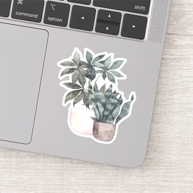 Plantes pots - Sticker Green Home (Détail)