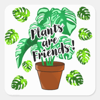 Plantes sont Amis Poted Monstera autocollant