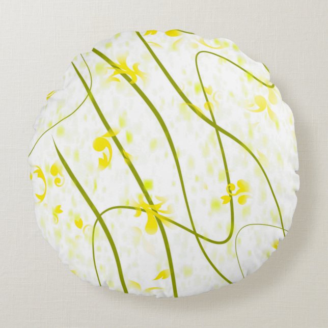 Plantfully Heavenly Peace Round Pillow (Front)