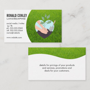 Planting a Tree Grass Business Card