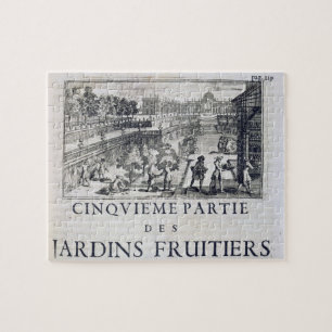 Planting fruit trees, from 'Le Parfait Jardinier, Jigsaw Puzzle