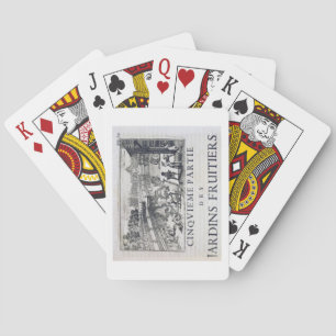 Planting fruit trees, from 'Le Parfait Jardinier, Playing Cards