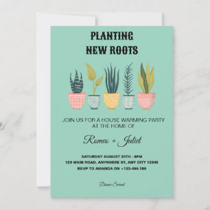 Planting New Roots Homewarming Invitation