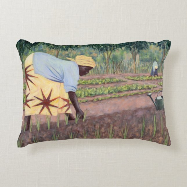 Planting Onions 2005 Accent Pillow (Front)