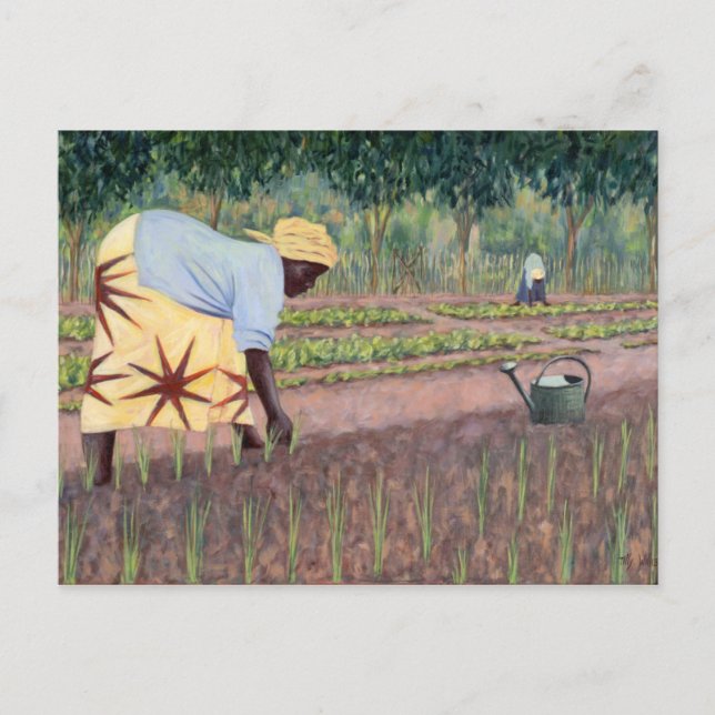 Planting Onions 2005 Postcard (Front)