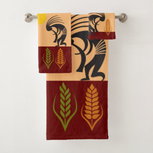 Planting the Seeds Springtime Kokopelli Bath Towel Set