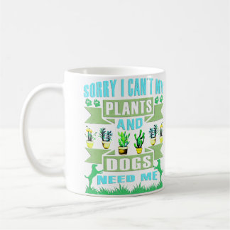 Plants And Dog Lover Gardener Funny Gardening And Coffee Mug