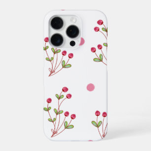 Plants and Dots Seamless Pattern iPhone 16 Pro Case