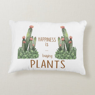 Plants and Flowers Accent Pillow