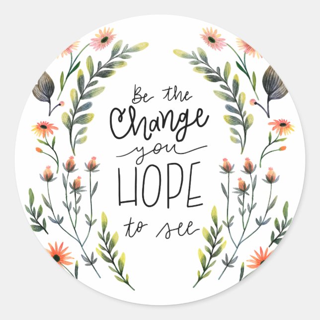 Plants and Flowers Classic Round Sticker (Front)
