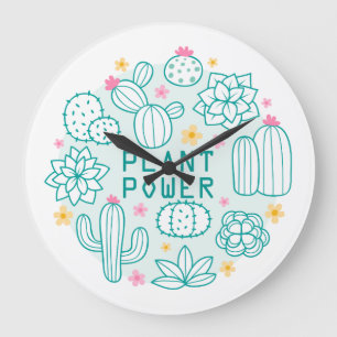 Plants and Flowers Large Clock