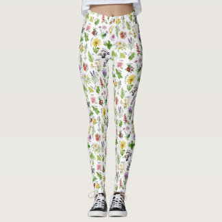 Plants and Herbs Alphabet Leggings