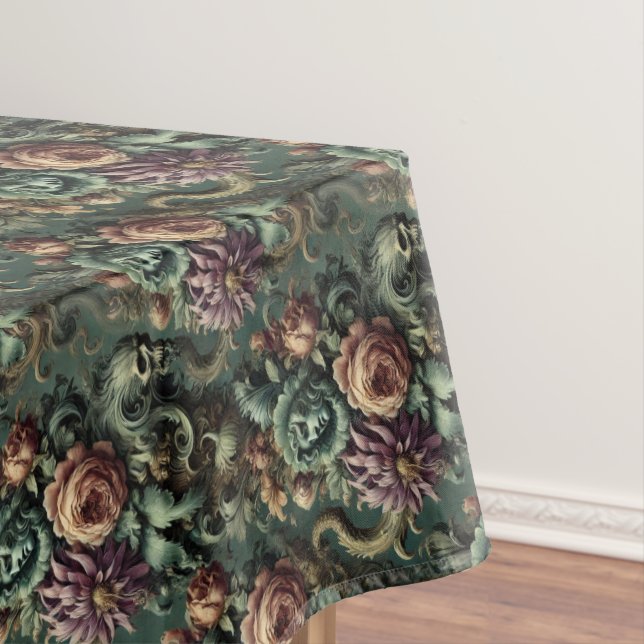 Plants and Pandemonium – Gothic Medium Pattern Tablecloth (In Situ)