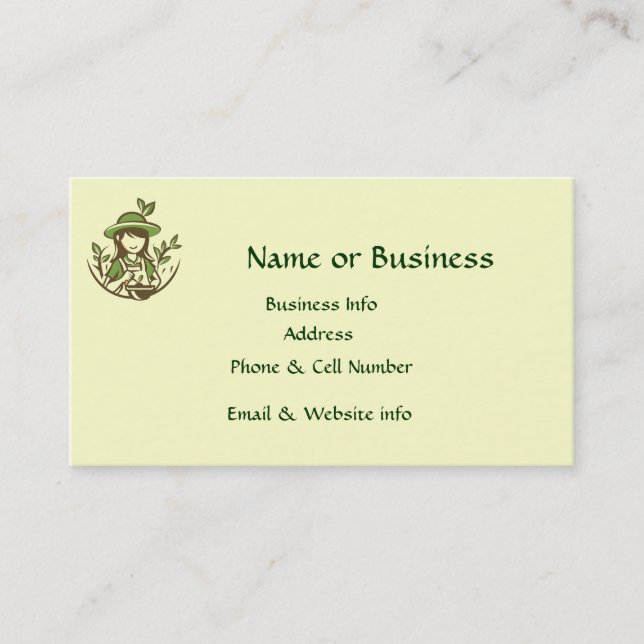 Plants Gardening Store or Service Business Card (Front)