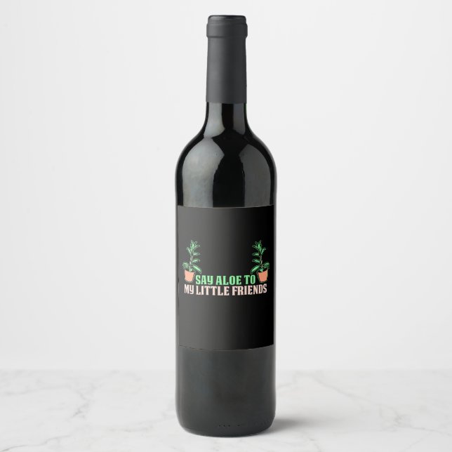 Plants Houseplants Gardener Wine Label (Front)