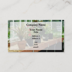 Plants in Greenhouse Business Card
