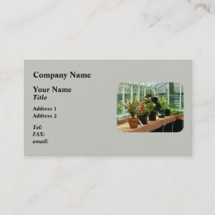Plants in Greenhouse Business Card