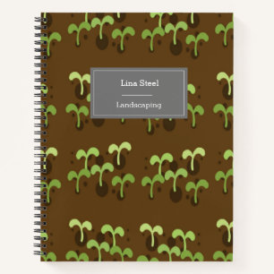 Plants in soil pattern notebook