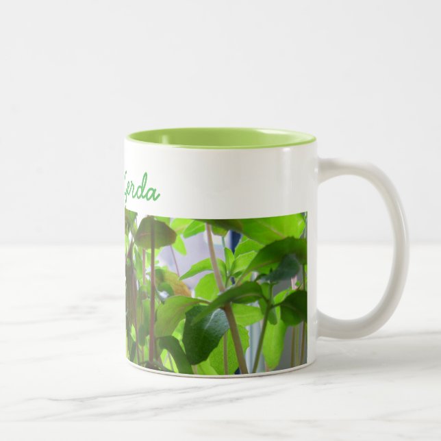 Plants Keep Growing Seeds with Name Two-Tone Coffee Mug (Right)