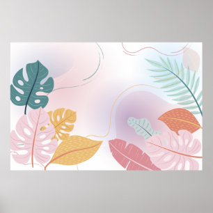 Plants leaves wallpaper background poster