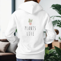 Plants Life trendy graphic and typography back