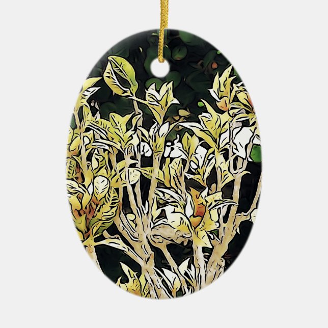 Plants of Cuba Ceramic Ornament (Front)