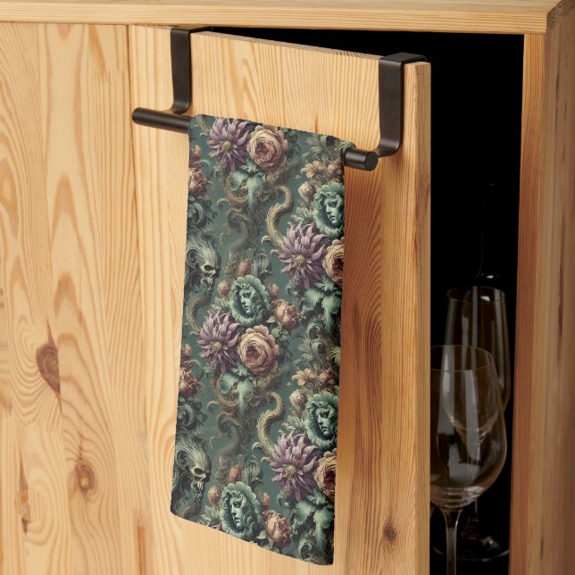 Plants & Pandemonium – Gothic Victorian Kitchen Towel (Thirds Fold)