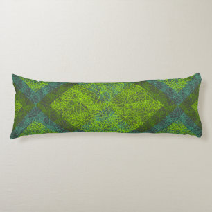 Plants pattern.12c DGrey BG Body Pillow