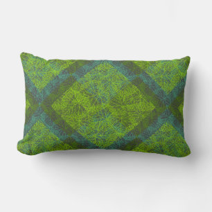 Plants pattern.12c DGrey BG Lumbar Pillow