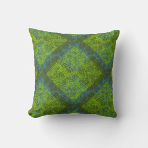 Plants pattern.12c DGrey BG Throw Pillow