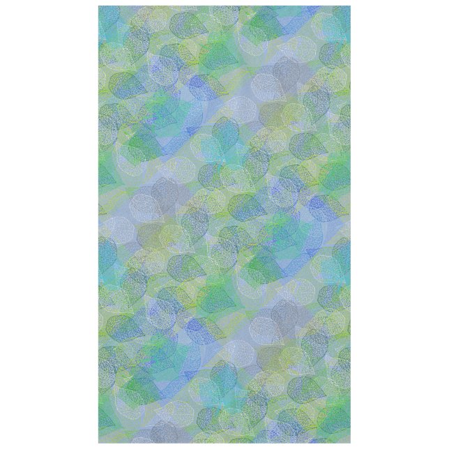 Plants pattern A02.b Leaves LBlue BG Tablecloth (Front)