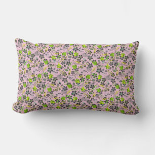 Plants pattern A03.b Lpink BG Lumbar Pillow