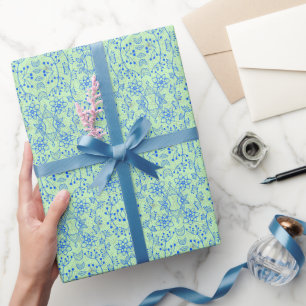 Plants pattern A08.b boho. lgreen BG Wrapping Paper