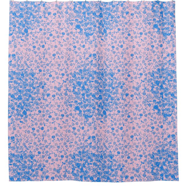 Plants pattern with roses A05.b Lpink BG (Front)