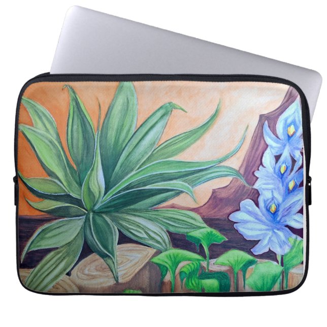 Plants Pond Party Laptop Sleeve (Front)