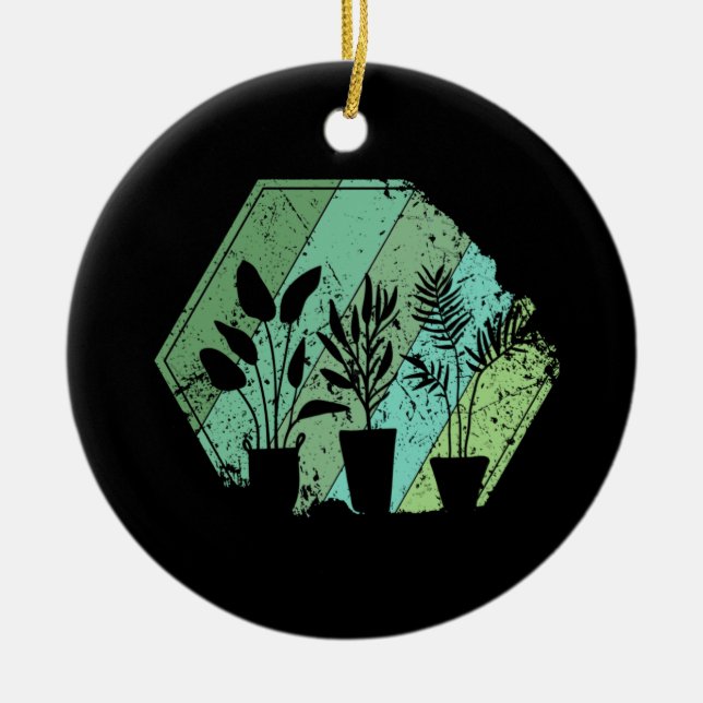 Plants - Potted Plants Houseplant Ceramic Ornament (Front)