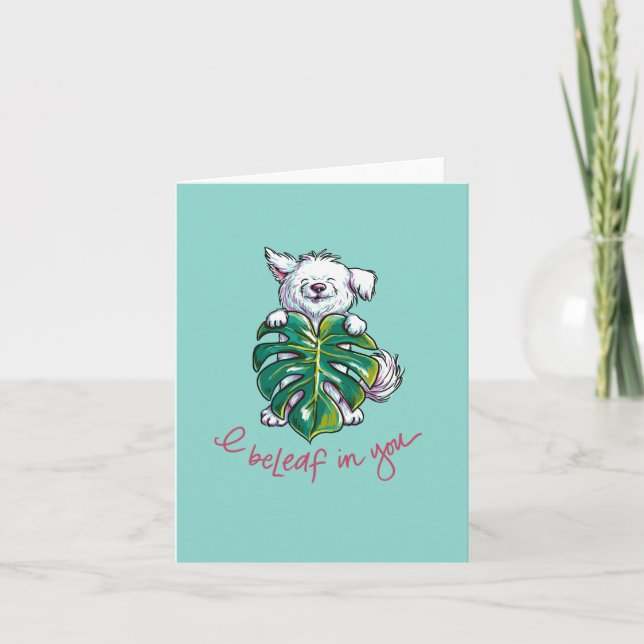 Planty Pup: Be-Leaf Card (Front)