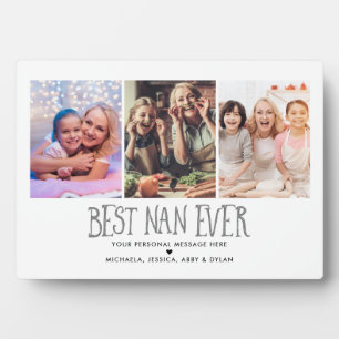 Plaque à 3 Photo Best Nan Ever Tabletop
