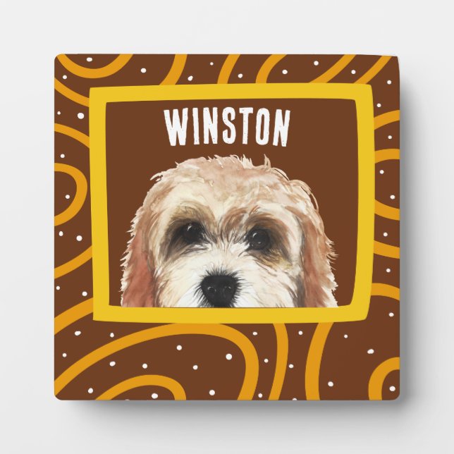 Plaque à cadre photo customisée Cockapoo (Devant)