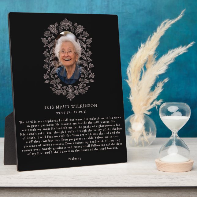Plaque à la mémoire du Psaume 23 (Côté)