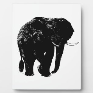 Plaque à plateau éléphant avec de l'Easel