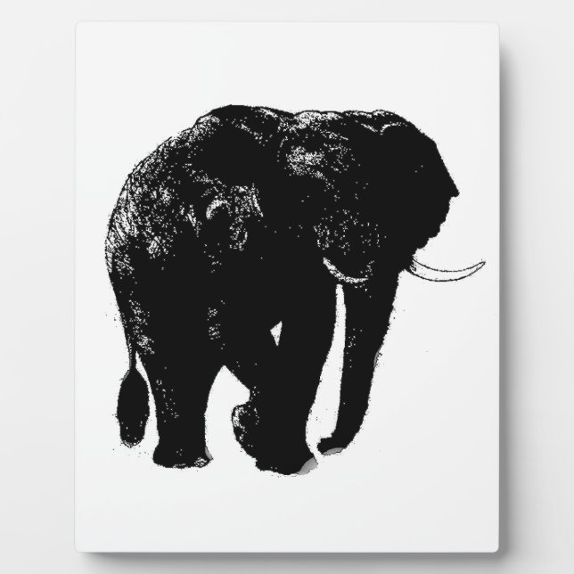 Plaque à plateau éléphant avec de l'Easel (Devant)