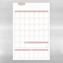 Aimant de calendrier minimal en or rose