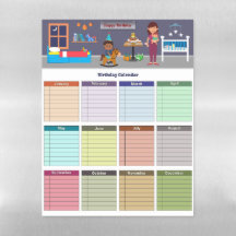 Calendrier d'anniversaires