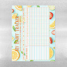 Fun frais Fruity nouvelle année Habit Tracker Note