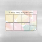 Pastel Watercolor Camo Planificateur de repas hebd