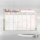 Planificateur hebdomadaire d'oiseaux roses